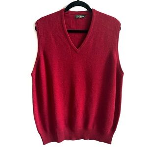 Ede & Ravenscroft 100% New Lambswool Sweater Vest Red Size Large